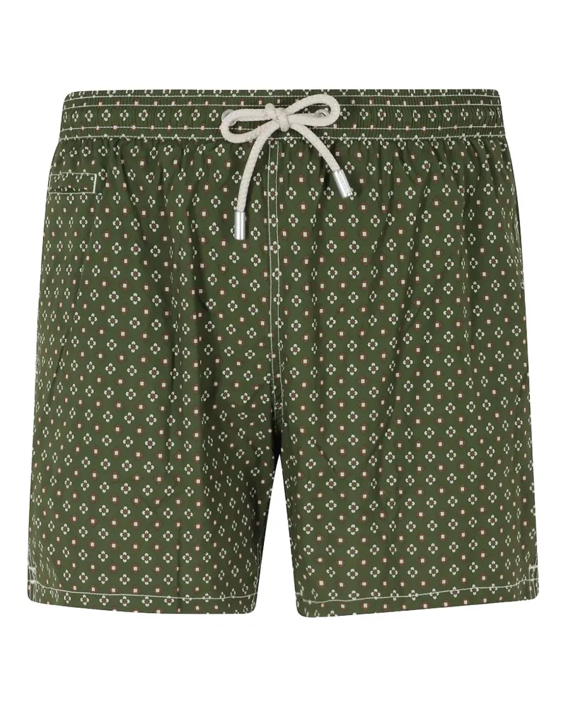 MC2 Saint Barth Lighting Micro geometric-print swim shorts - Grün Grün