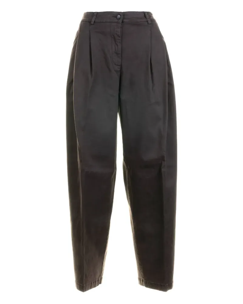 Seventy Hose mit Falten - Braun Braun