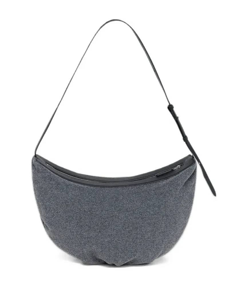 VeeCollective Essence Wool crescent shoulder bag - Grau Grau