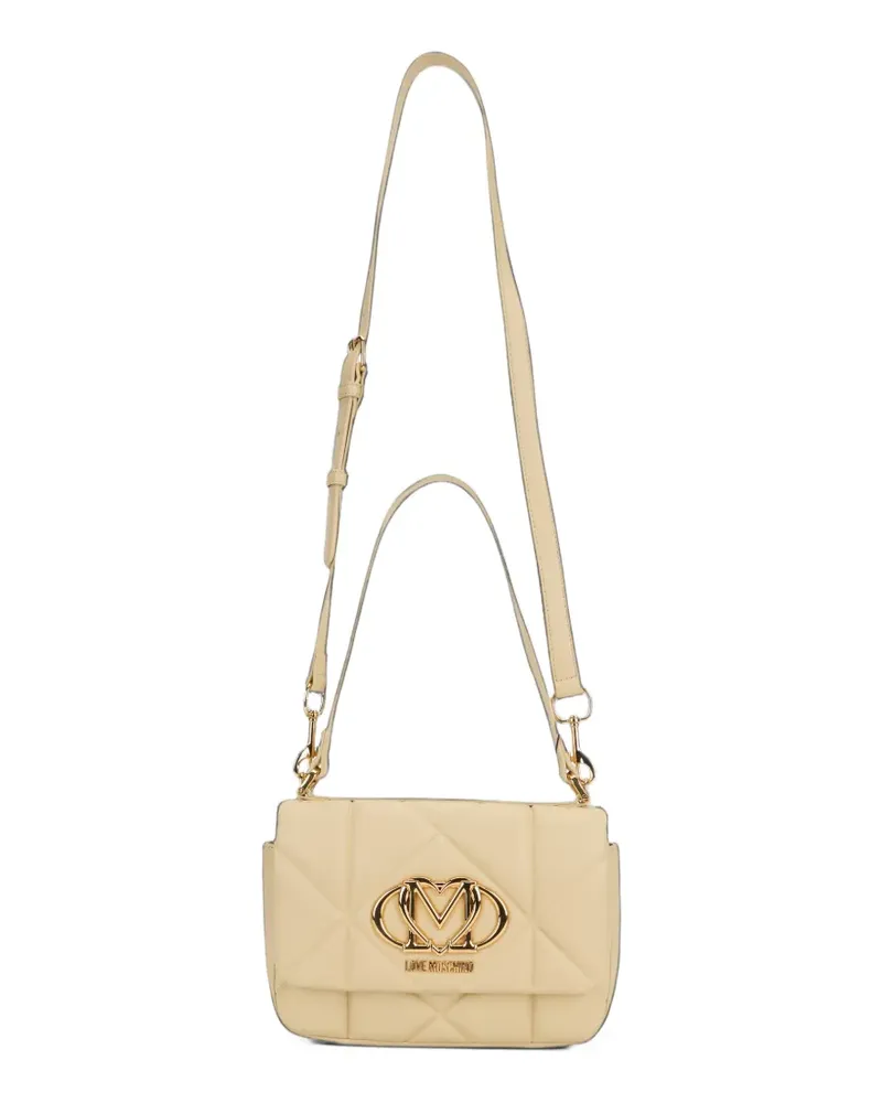 Moschino Gesteppte Schultertasche - Nude Nude