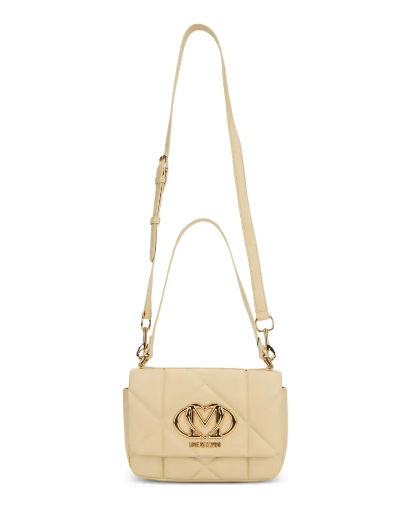 Moschino Gesteppte Schultertasche - Nude Nude