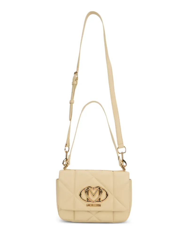 Moschino Gesteppte Schultertasche - Nude Nude