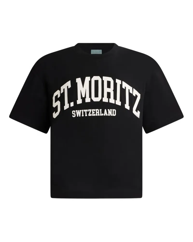 Bally T-Shirt mit St Moritz-Print - Schwarz Schwarz