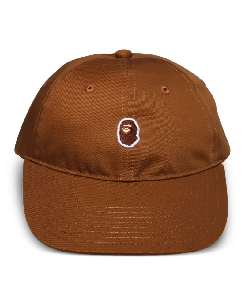 BAPE Baseballkappe mit Logo-Stickerei - Braun Braun