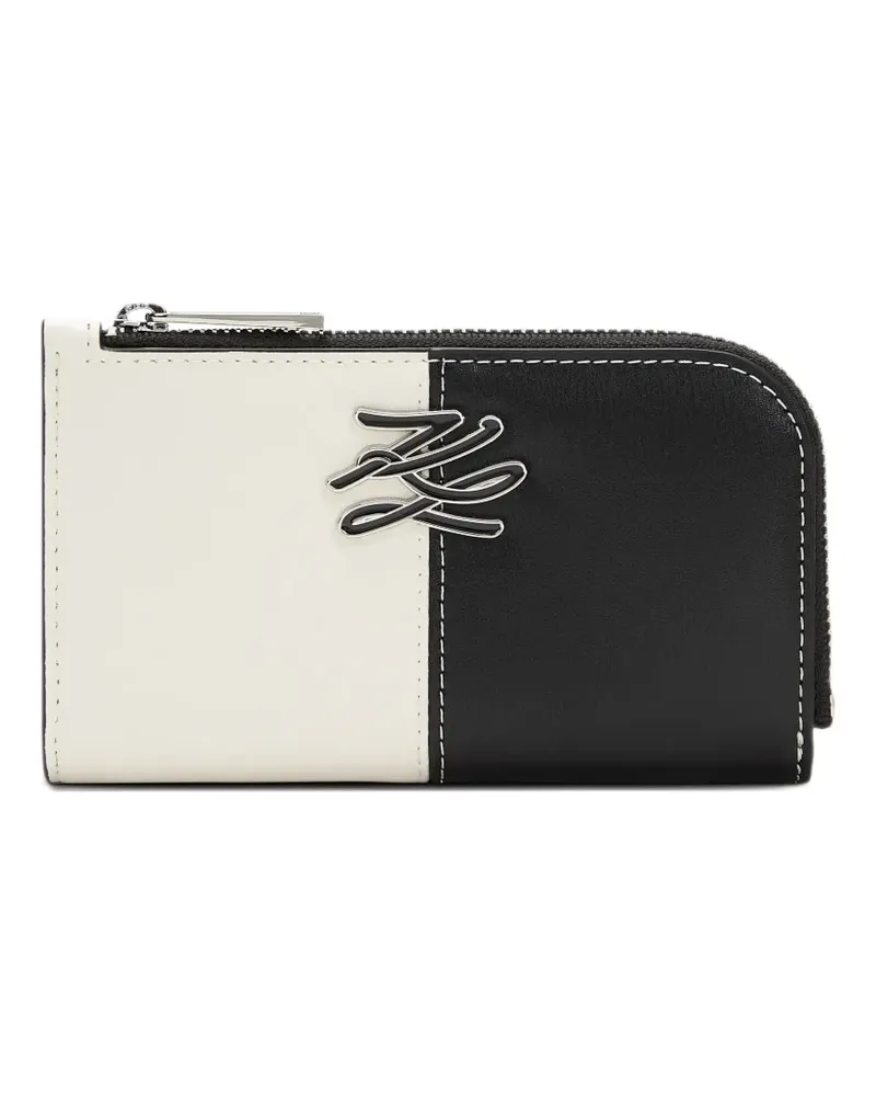 Karl Lagerfeld K/Autograph curved bi-fold wallet - Schwarz Schwarz