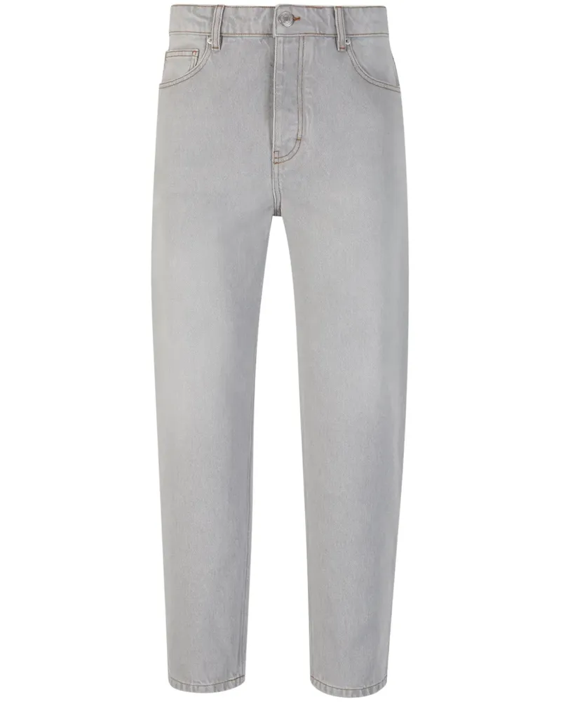 AMI Paris Cropped-Jeans mit Tapered-Bein - Grau Grau