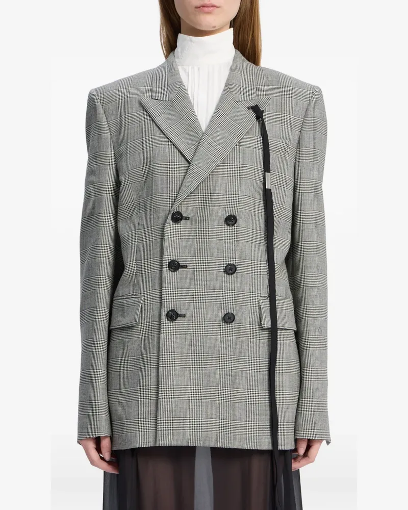 Ann Demeulemeester Doppelreihiger Blazer - Schwarz Schwarz