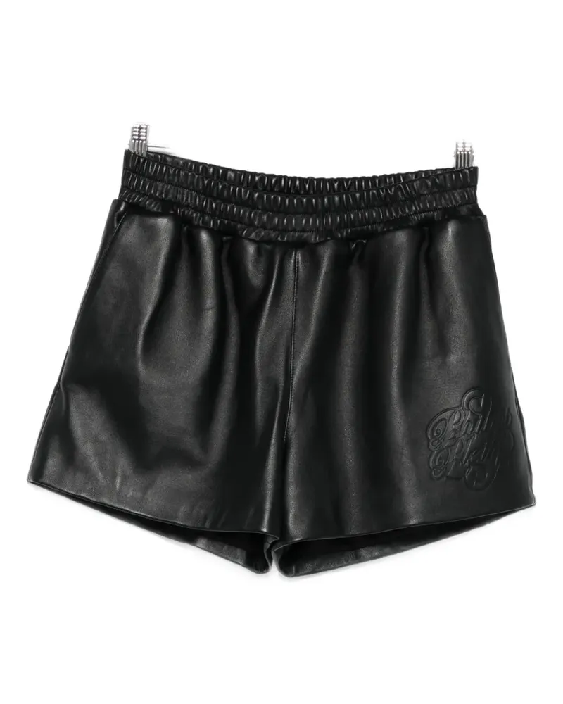 Philipp Plein Shorts aus Leder - Schwarz Schwarz