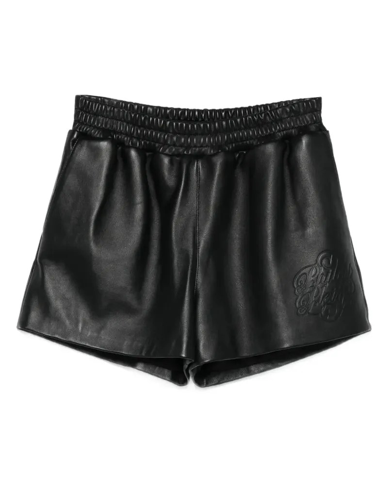Philipp Plein Shorts aus Leder - Schwarz Schwarz