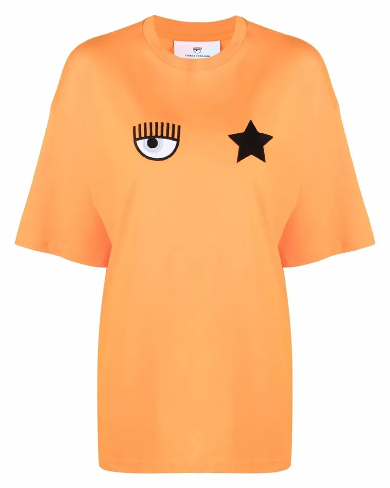 Chiara Ferragni T-Shirt mit Logo-Print - Orange Orange