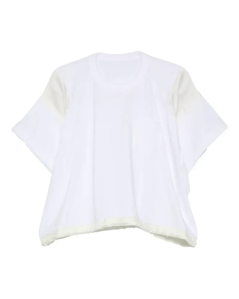 Sacai T-Shirt mit Brusttasche - Weiß Weiß