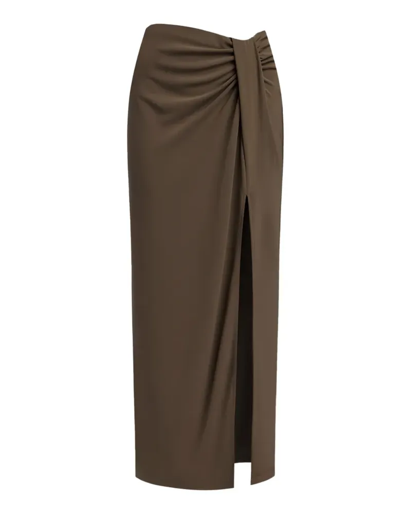 12 STOREEZ draped maxi skirt - Braun Braun