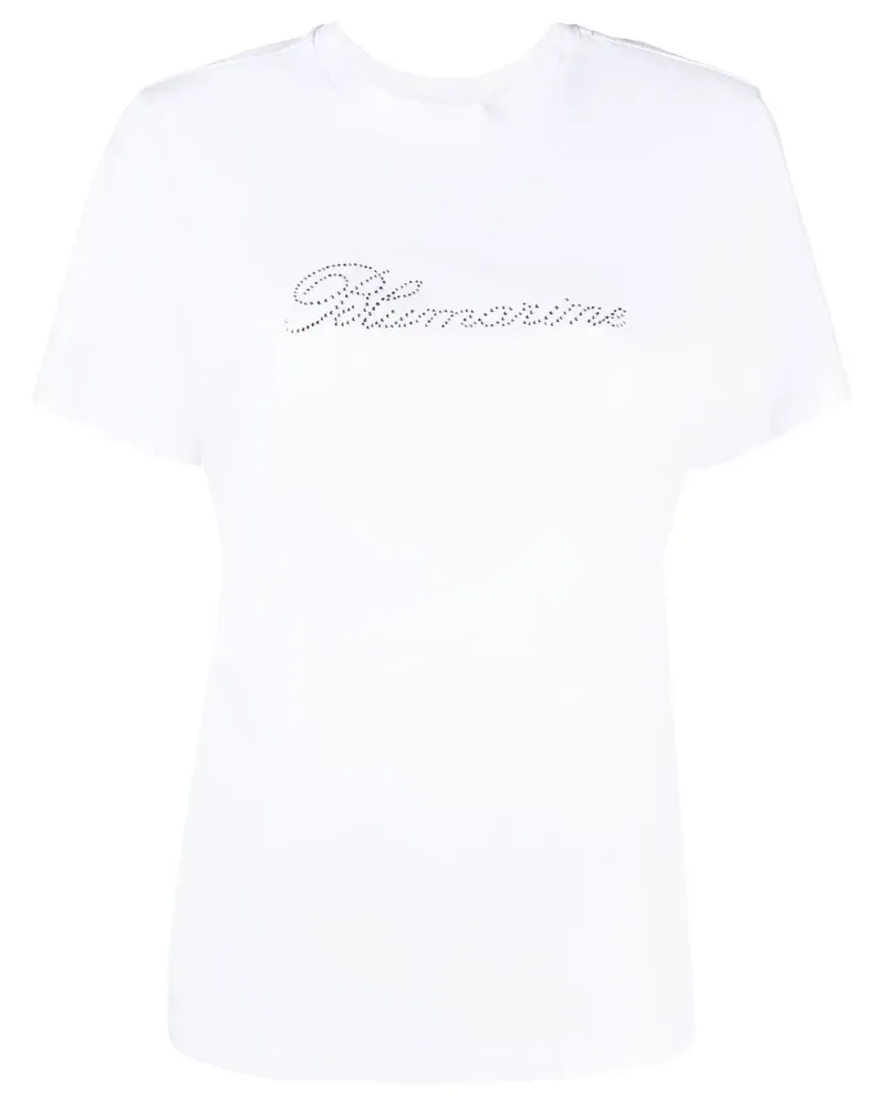 Blumarine T-Shirt mit Strass - Weiß Weiß