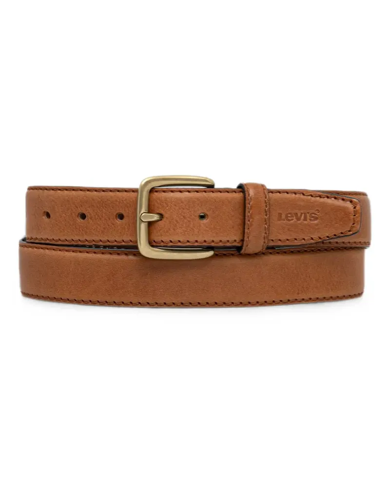 Levi's logo-debossed leather belt - Braun Braun