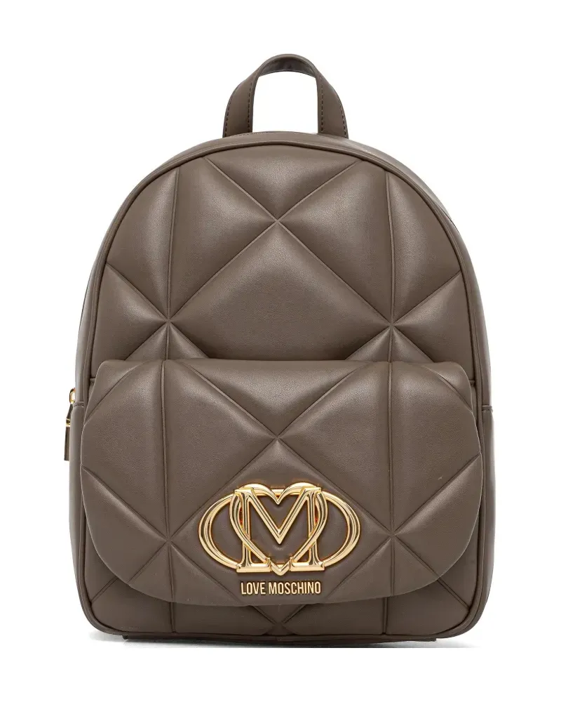 Moschino Gesteppter Rucksack - Braun Braun