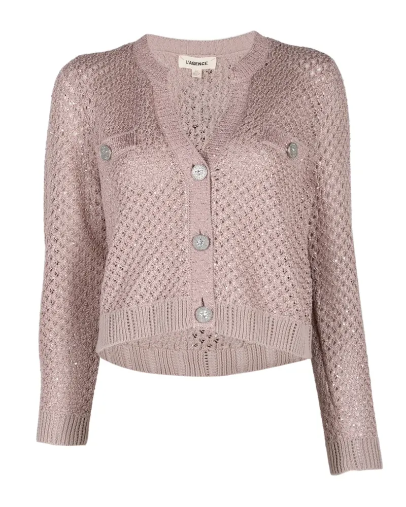 L'Agence Blanca sequin-embellished cardigan - Rosa Rosa