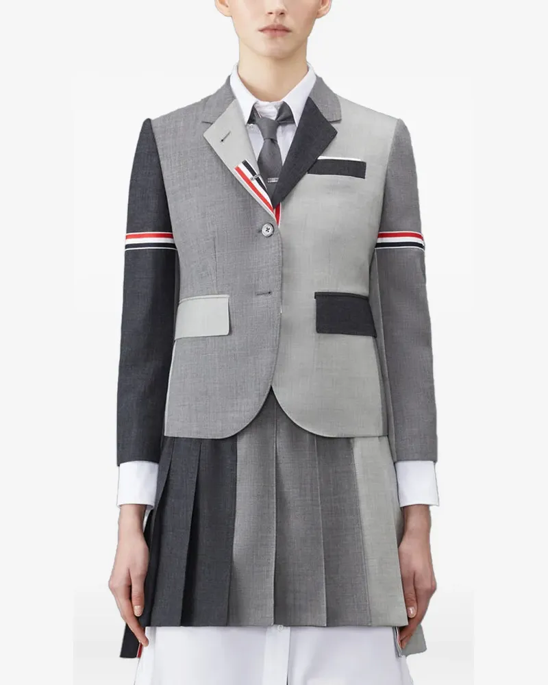 Thom Browne Blazer mit Einsätzen - Grau Grau