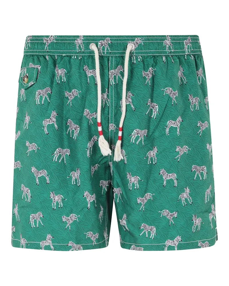 MC2 Saint Barth Lighting zebra-print swim shorts - Grün Grün