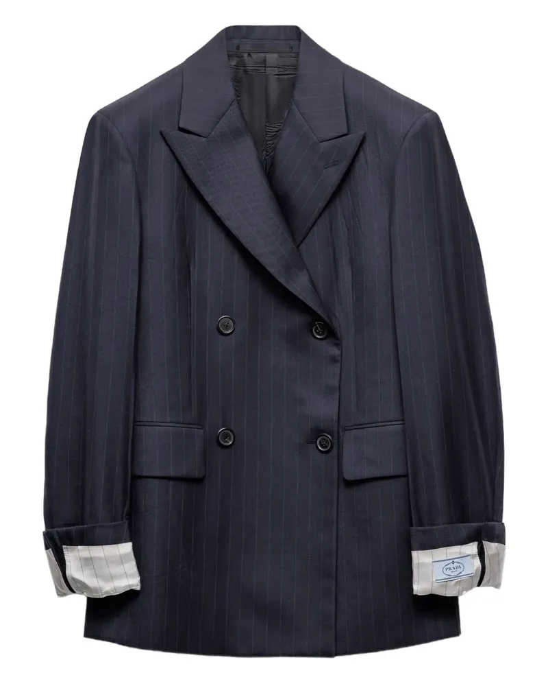 Prada Sakko mit Nadelstreifen - Blau Blau