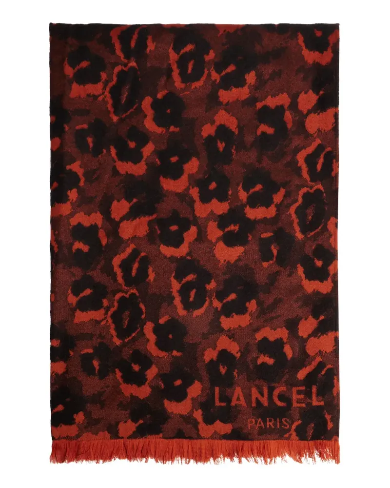 Lancel Leopard Mania Wollschal - Rot Rot