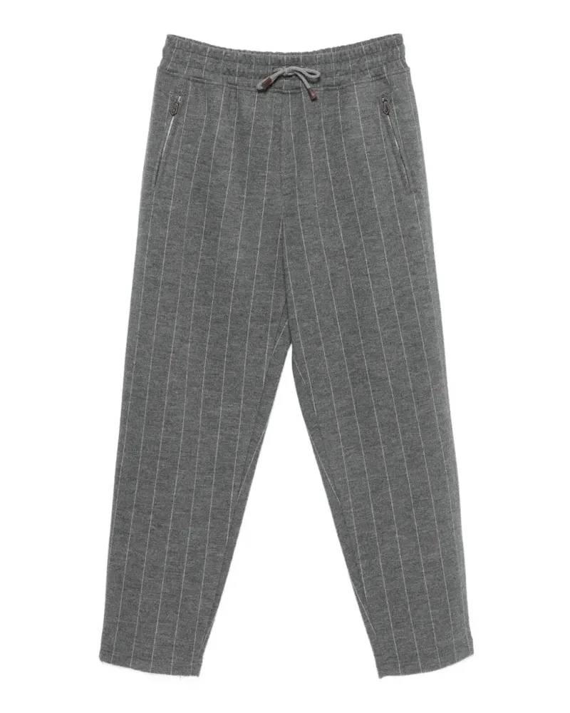 Eleventy Tapered-Hose mit Nadelstreifen - Grau Grau