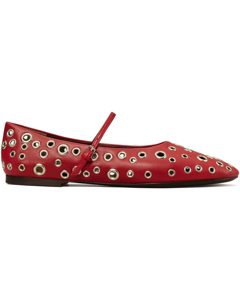 Tory Burch Mary Janes mit Ösen - Rot Rot