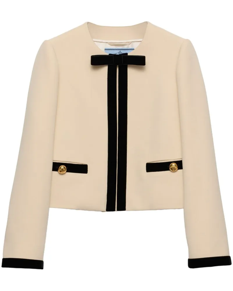Prada Einreihige Jacke - Nude Nude