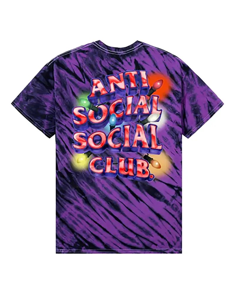 Anti Social Social Club T-Shirt mit Batikmuster - Violett Violett