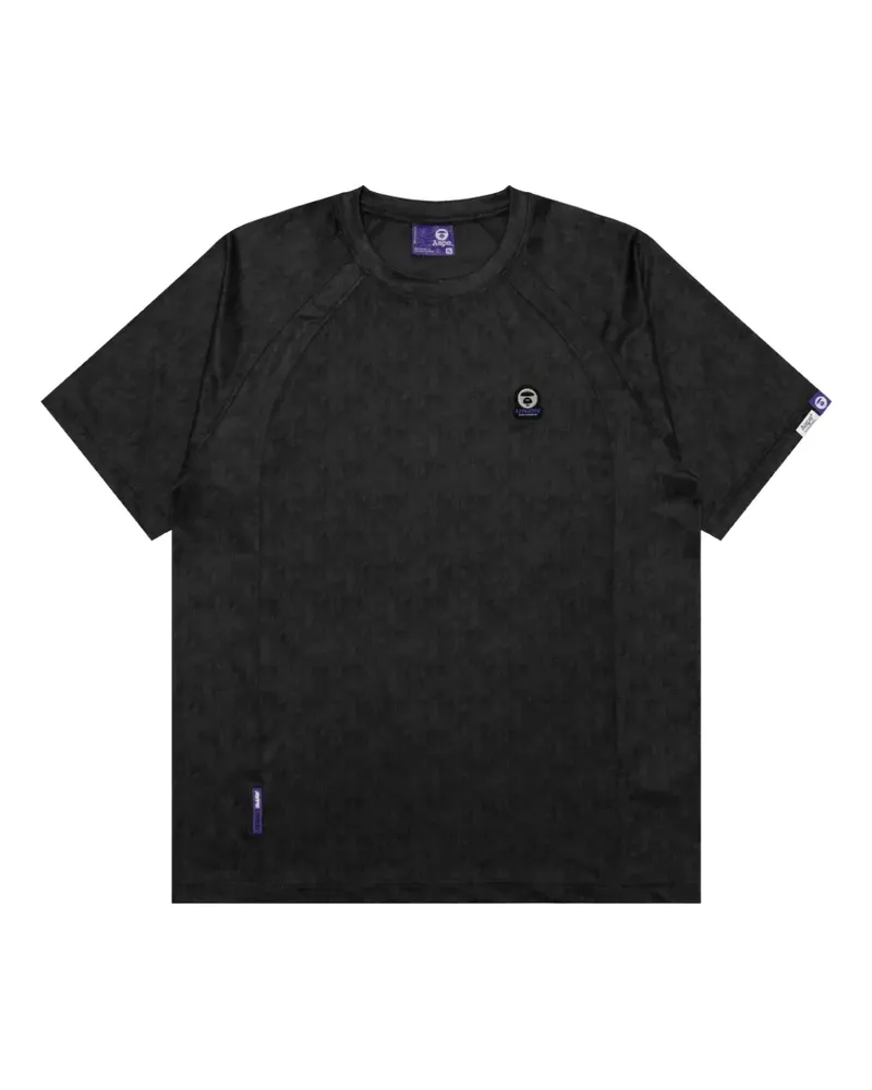 BAPE logo appliqué T-shirt - Schwarz Schwarz