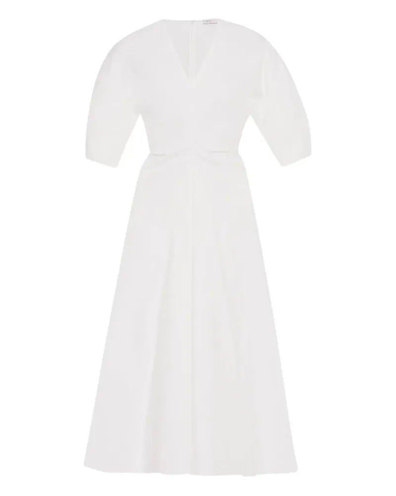 Rosetta Getty Midikleid mit Puffärmeln - Weiß Weiß