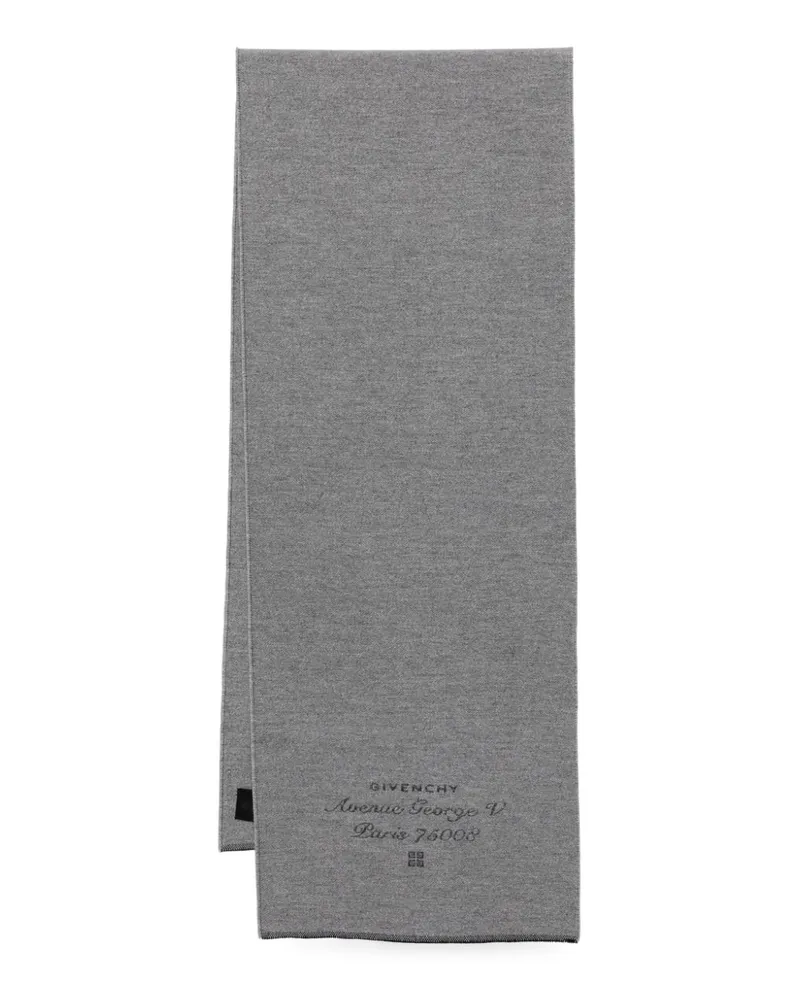 Givenchy Schal mit Logo-Stickerei - Grau Grau