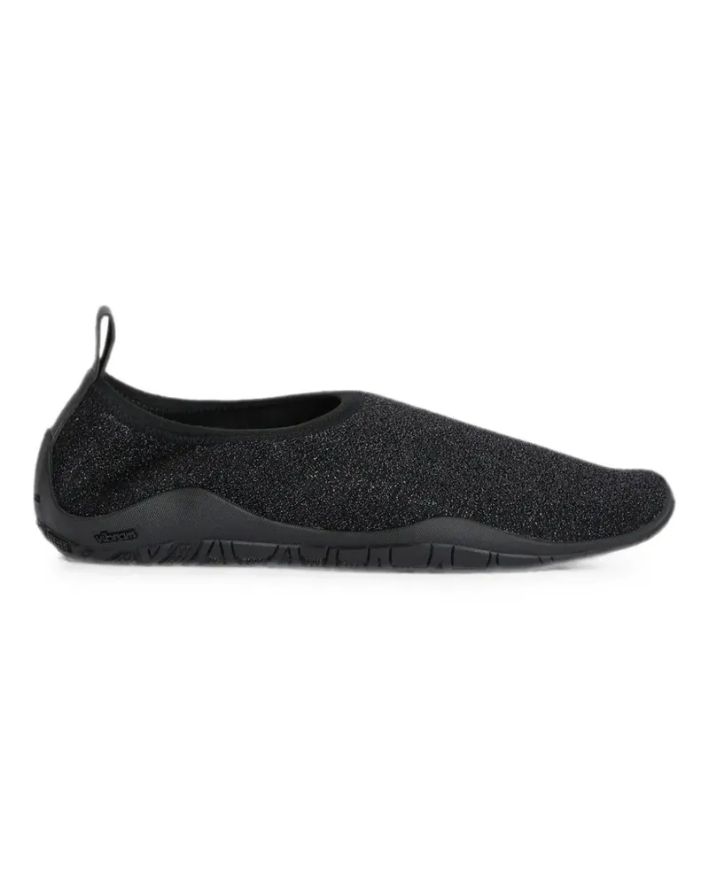 Jil Sander glitter-effect pull-tab sneakers - Schwarz Schwarz
