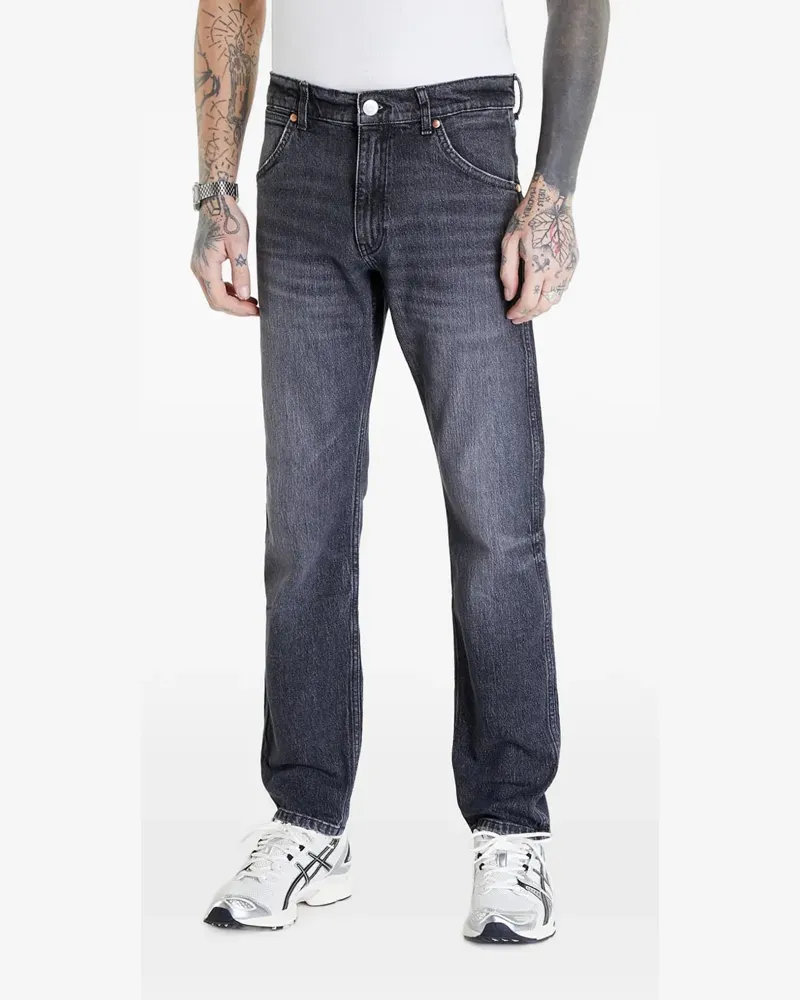 Wrangler logo-patch straight-leg jeans - Grau Grau