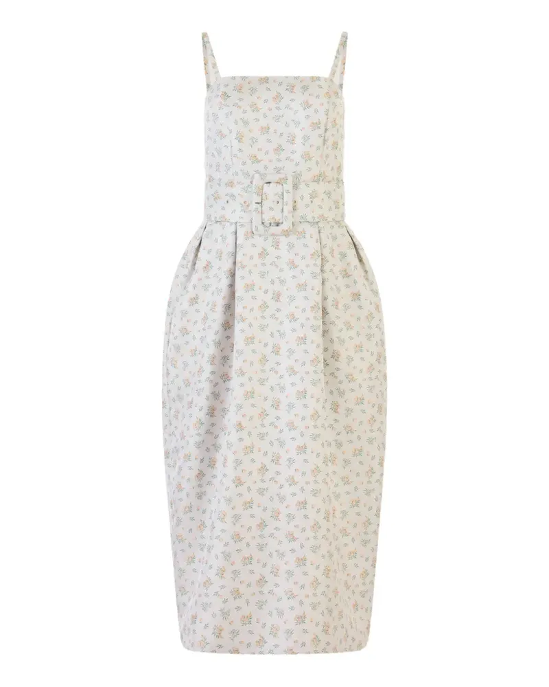 Rosie Assoulin floral-print midi dress - Nude Nude