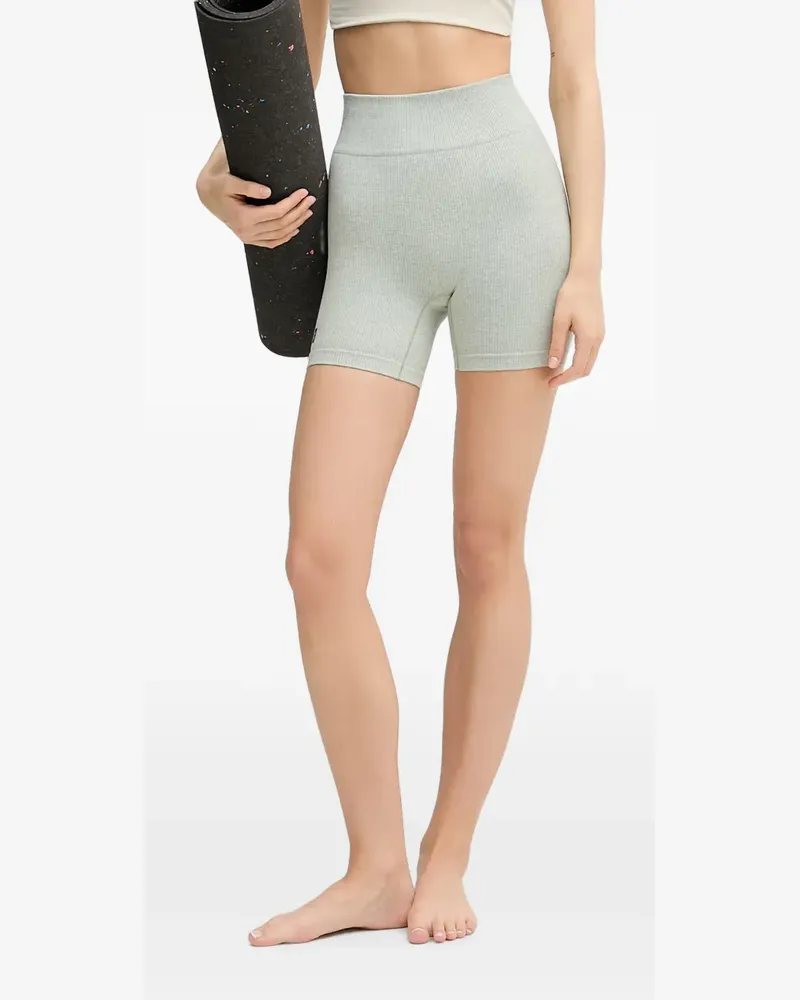 ON ribbed-knit high wasted shorts - Grün Grün