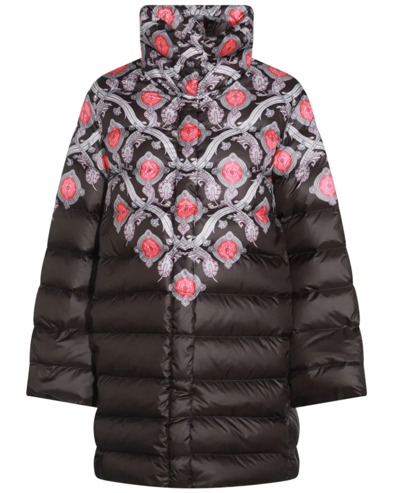 Etro Daunenmantel mit Print - Schwarz Schwarz