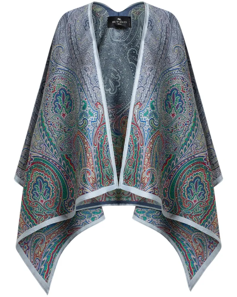 Etro Cape aus Paisley-Jacquard - Grün Grün