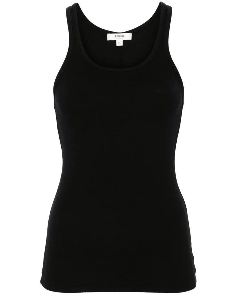 AGOLDE Geripptes Stricktop - Schwarz Schwarz