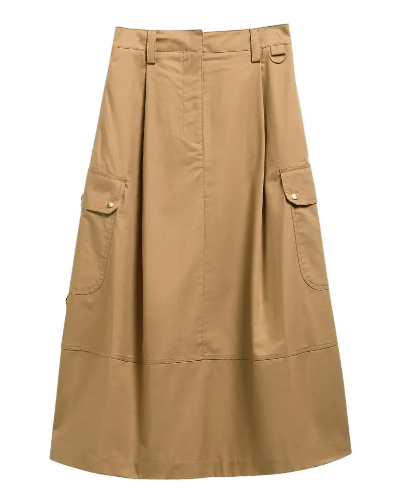 Barbour Carly Midirock mit Falten - Nude Nude