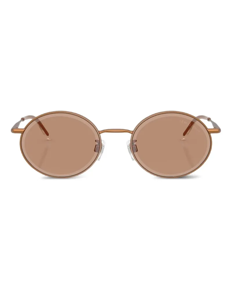 Giorgio Armani Sonnenbrille mit ovalem Gestell - Gold Gold