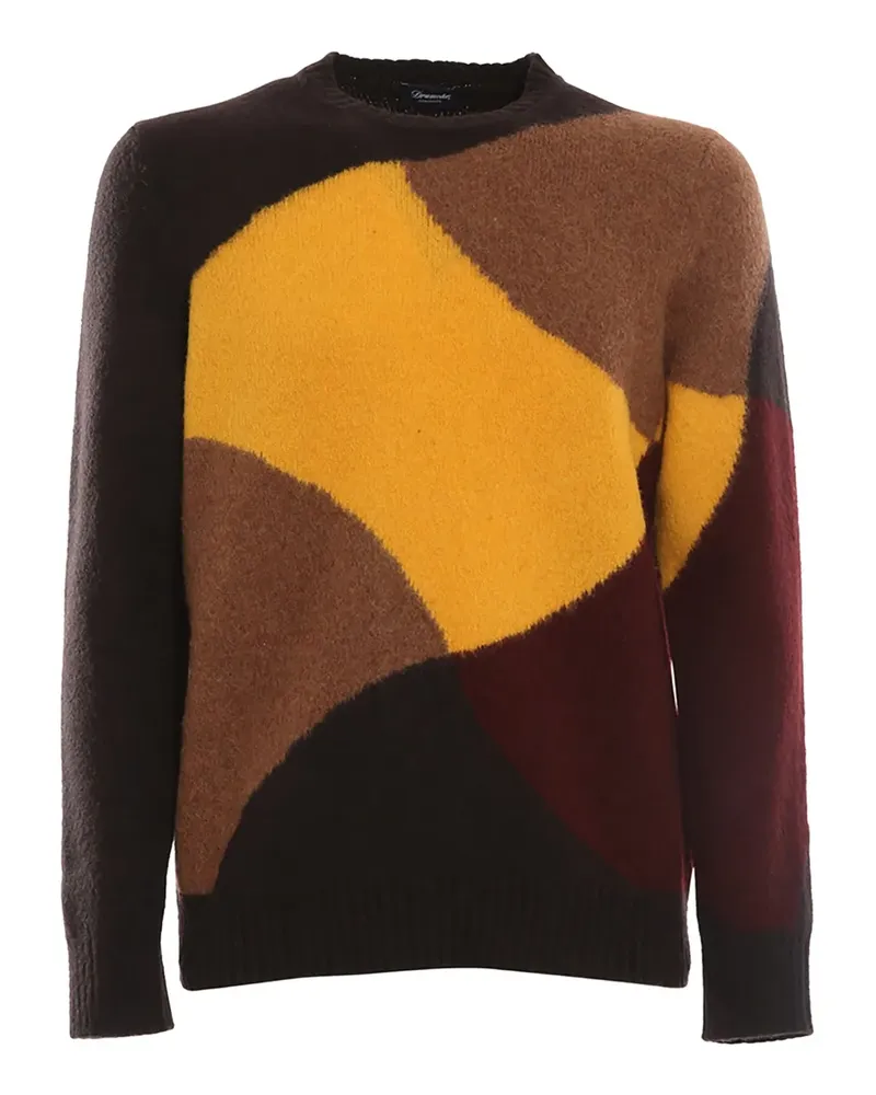 Drumohr  Pullover mit abstraktem Muster - Braun Braun