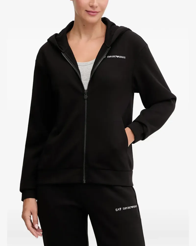 EA7 logo-detail tracksuit set - Schwarz Schwarz