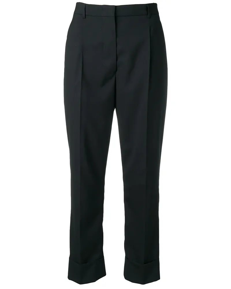 Prada Elegante Cropped-Hose - Blau Blau