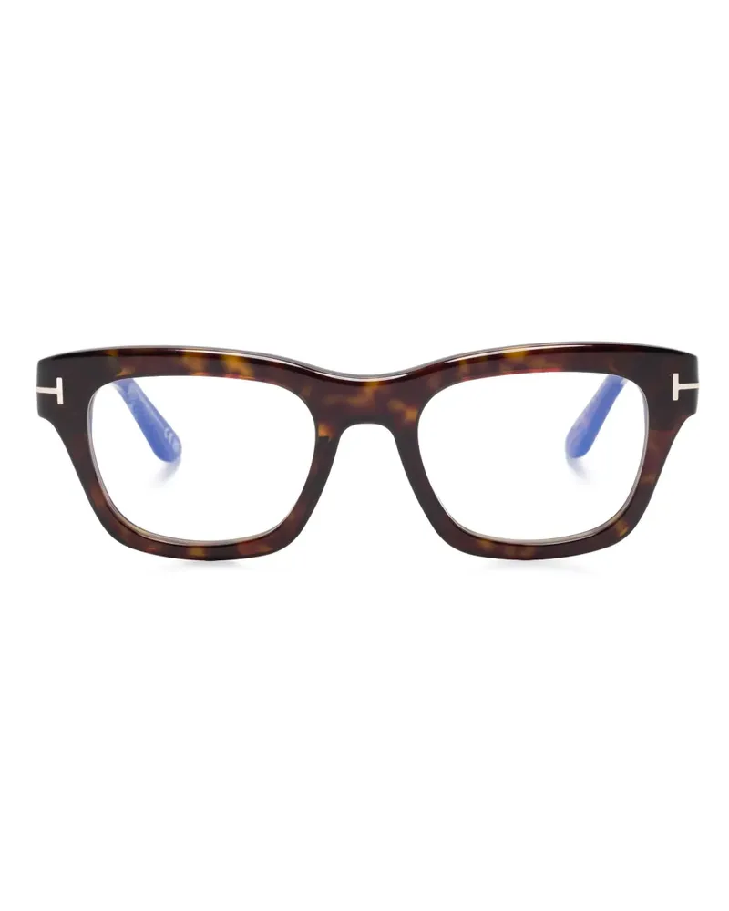 Tom Ford Brille mit eckigem Gestell - Braun Braun