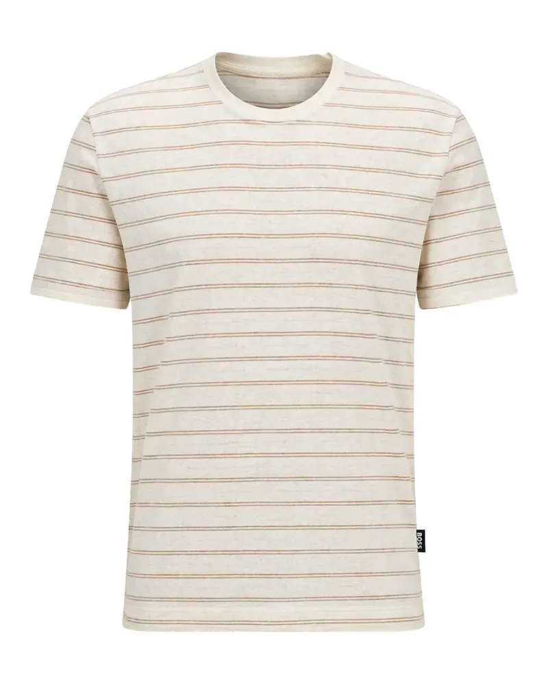 HUGO BOSS crew-neck striped T-shirt - Nude Nude