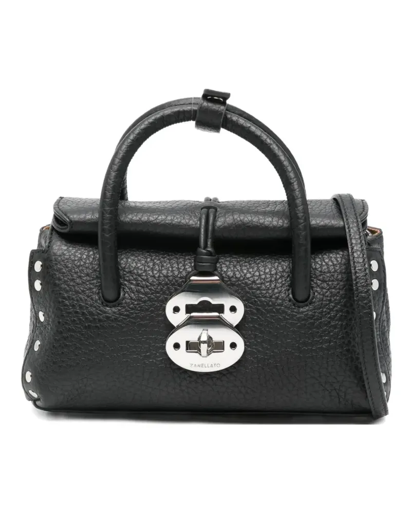 Zanellato Handtasche aus Leder - Schwarz Schwarz