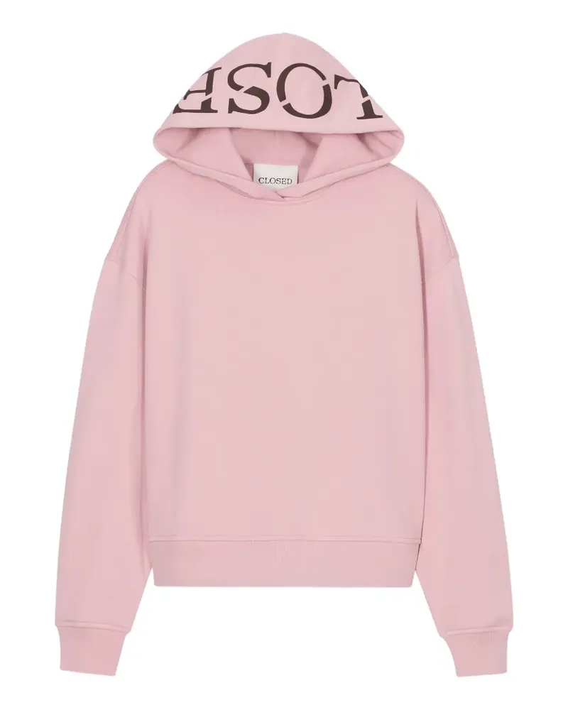 Closed logo-print cotton hoodie - Rosa Rosa