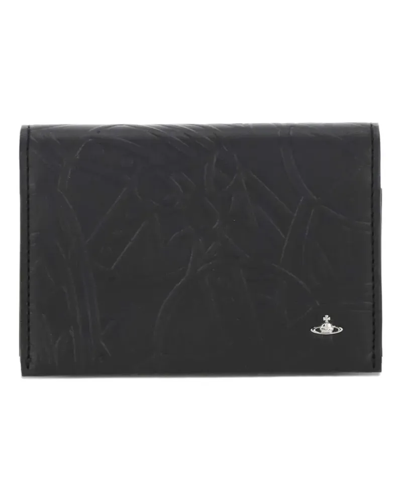 Vivienne Westwood embossed-design logo wallet - Schwarz Schwarz