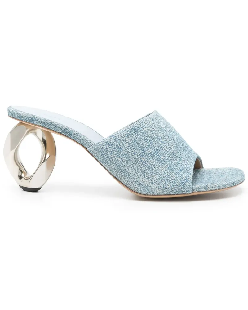 J.W.Anderson Mules mit Kettenabsatz 70mm - Blau Blau