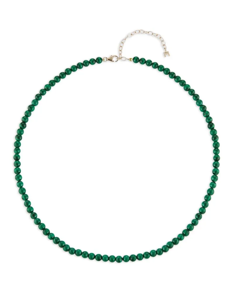 MATEO 14kt Gelbgoldhalskette mit Malachit - Grün Grün